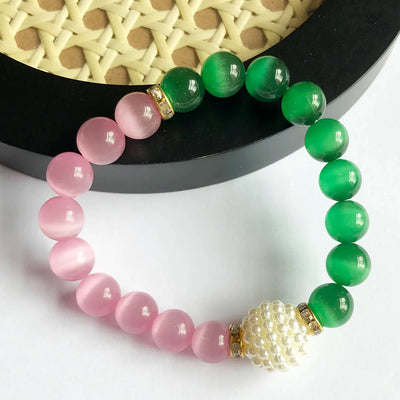 Alpha Kappa Alpha Cat's-Eye Charm Bracelet