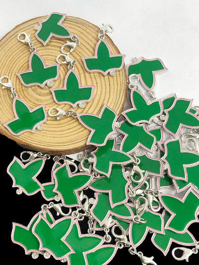 10Pcs Alpha Kappa Alpha Ivy Leaf Charms