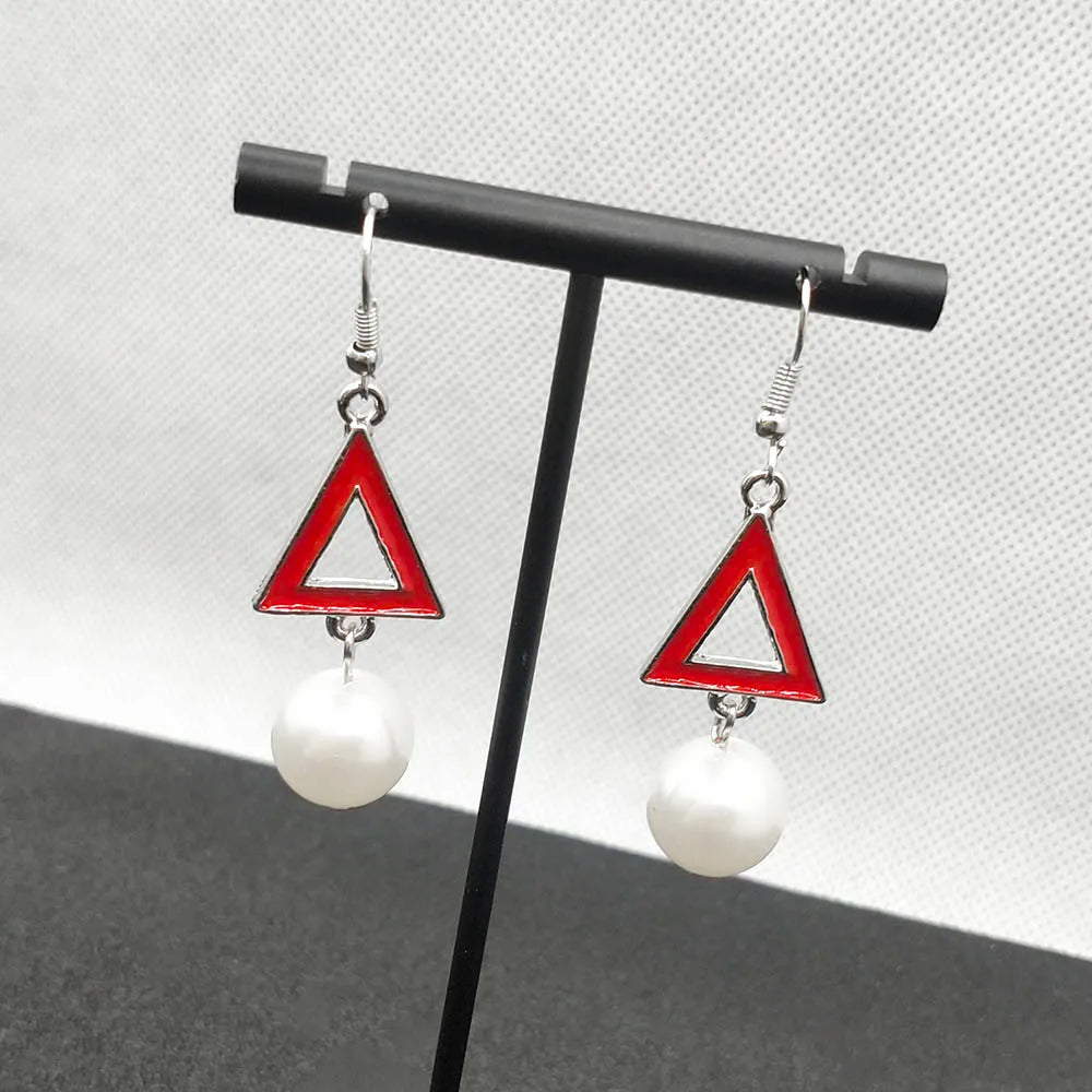 Delta Sigma Theta Pearl Drop Earrings