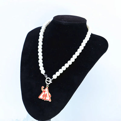 Handmade One Line Choker Statement Pearl Chain Animal Triangles Elephant Pendant Soror Delta Necklaces