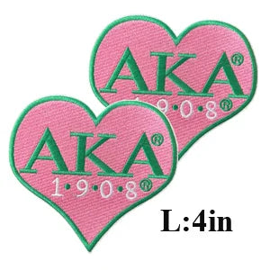 Embroidered Iron on Patches for Alpha Kappa Alpha Sorority