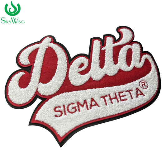 Washable Chenille Delta Sigma Theta Iron-On Patches