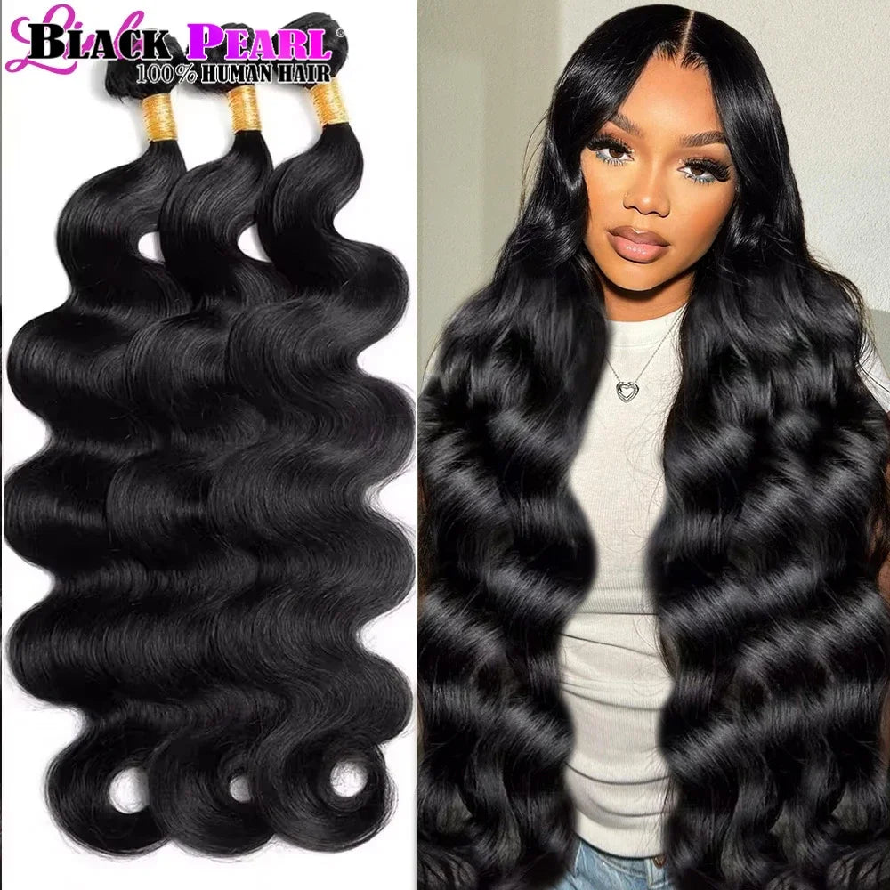 32 Inch Body Wave Human Hair Bundles Remy Unprocessed Raw Virgin 100% Human Hair Water Wave Extensions 3 4 5 Bundles Deal