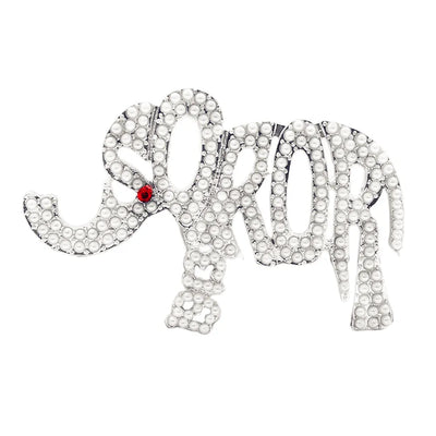 Pearl Elephant Delta Sigma Theta Brooch