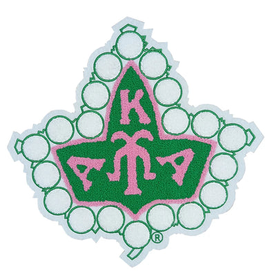 Large Size Chenille Iron-On Alpha Kappa Alpha Crest Patch