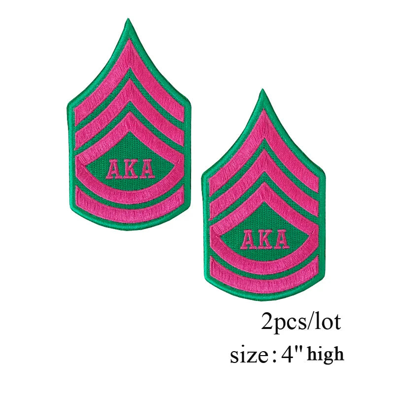 Embroidered Iron on Patches for Alpha Kappa Alpha Sorority