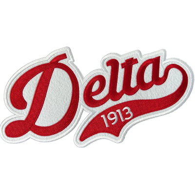 Washable Chenille Delta Sigma Theta Iron-On Patches