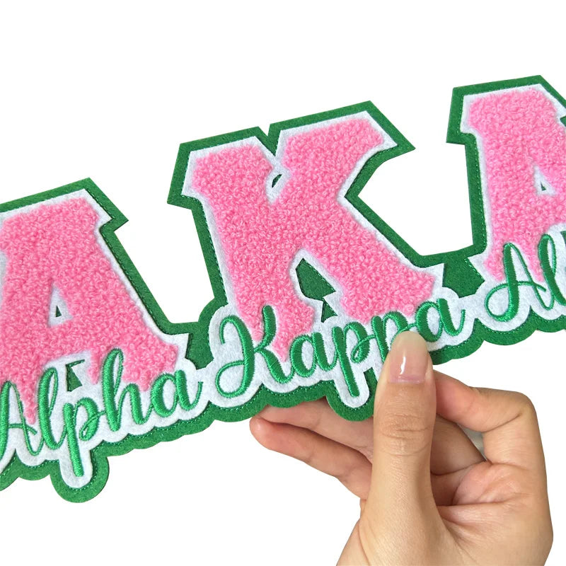 Embroidered Iron On Patch Alpha Kappa Alpha Sorority