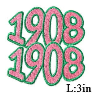 Embroidered Iron on Patches for Alpha Kappa Alpha Sorority