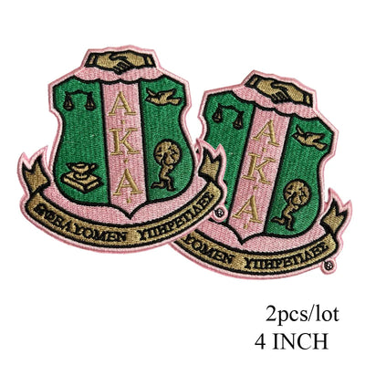 Embroidered Iron on Patches for Alpha Kappa Alpha Sorority