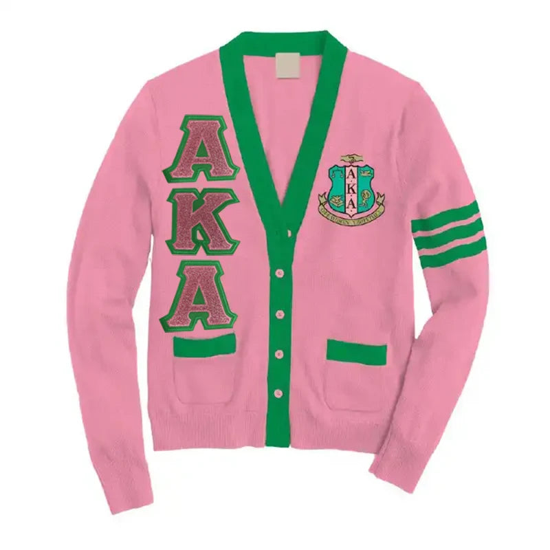 Sparkling Stitch Glitter Alpha Kappa Alpha Embroidered Iron-On Patch