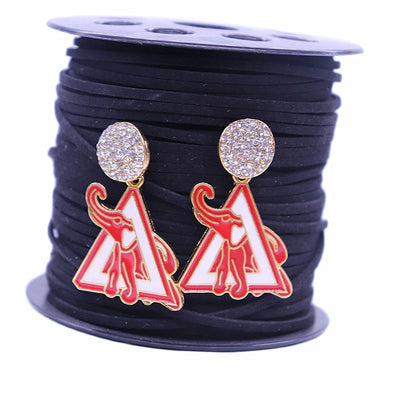 Delta Sigma Theta Elephant Sorority Stud Earrings