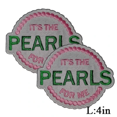 Embroidered Iron on Patches for Alpha Kappa Alpha Sorority