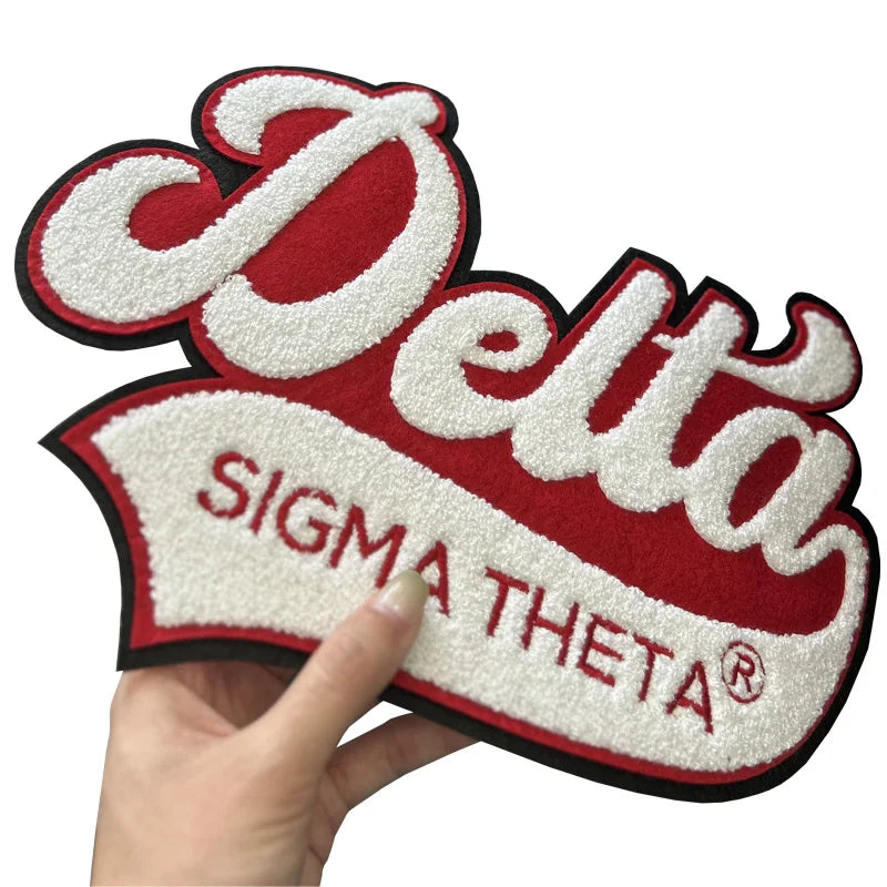 Washable Chenille Delta Sigma Theta Iron-On Patches