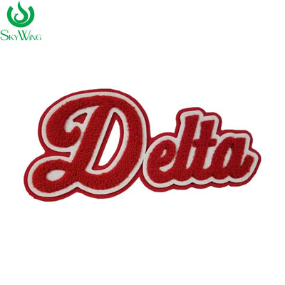 Washable Chenille Delta Sigma Theta Iron-On Patches