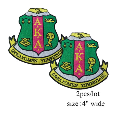 Embroidered Iron on Patches for Alpha Kappa Alpha Sorority