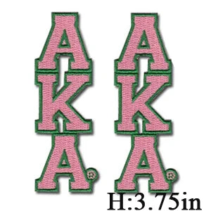 Embroidered Iron on Patches for Alpha Kappa Alpha Sorority