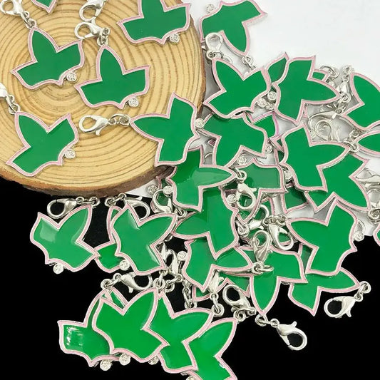 10Pcs Alpha Kappa Alpha Ivy Leaf Charms