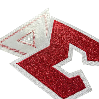 Embroidered Stitch Glittered Delta Sigma Theta Iron-On Patch