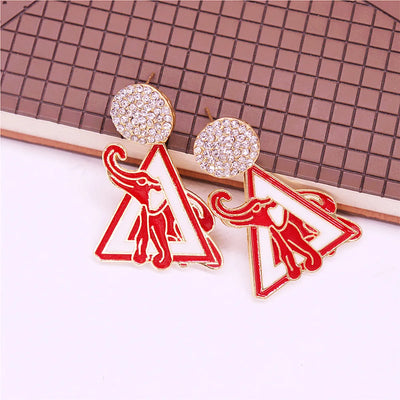 Delta Sigma Theta Elephant Sorority Stud Earrings