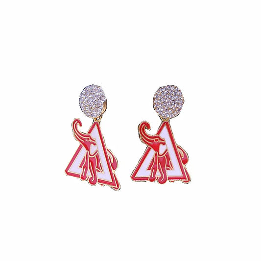 Delta Sigma Theta Elephant Sorority Stud Earrings