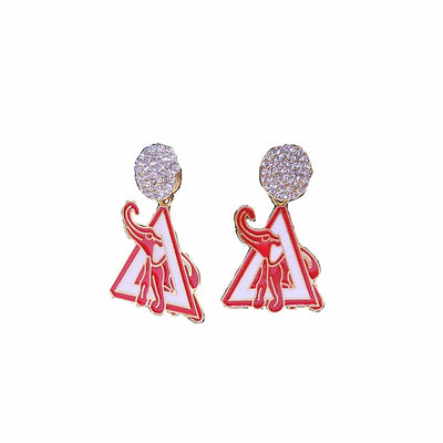 Delta Sigma Theta Elephant Sorority Stud Earrings