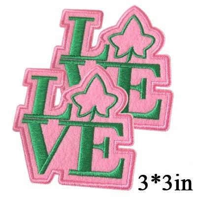 Embroidered Iron on Patches for Alpha Kappa Alpha Sorority