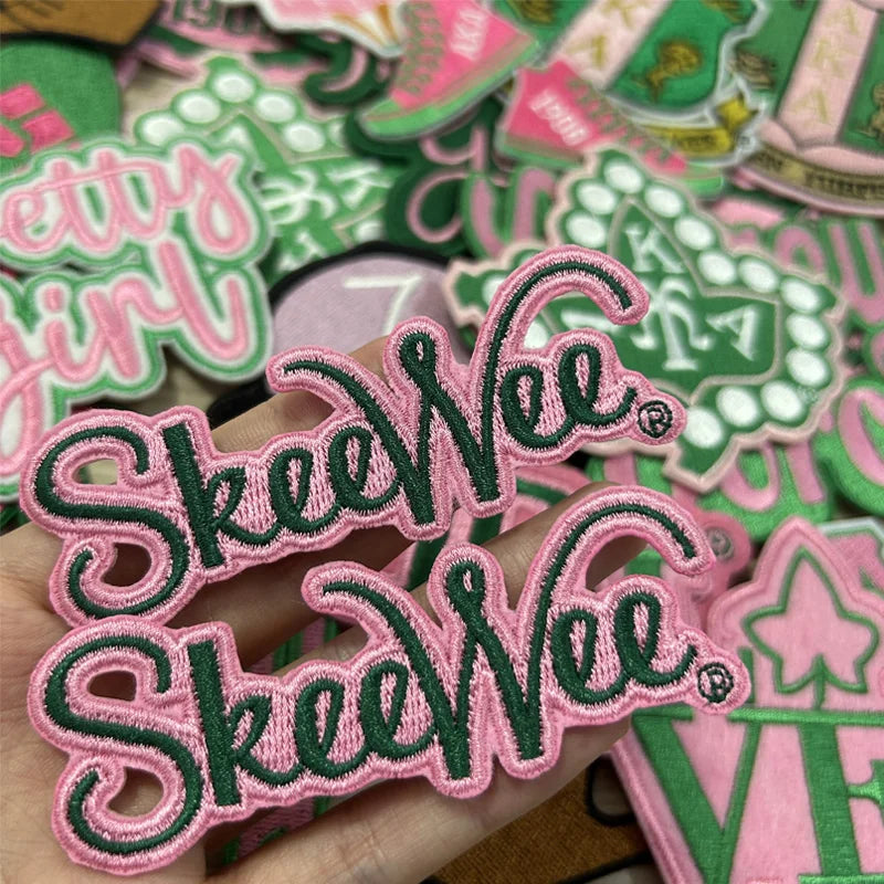 Embroidered Iron on Patches for Alpha Kappa Alpha Sorority