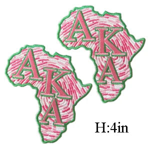 Embroidered Iron on Patches for Alpha Kappa Alpha Sorority