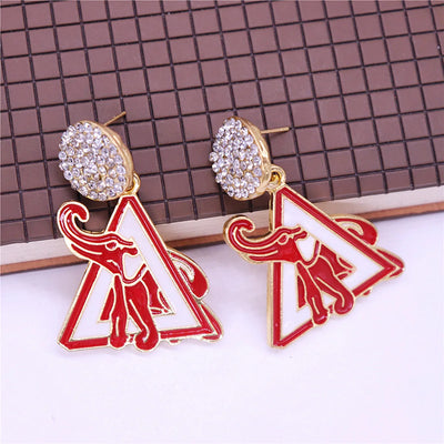 Delta Sigma Theta Elephant Sorority Stud Earrings