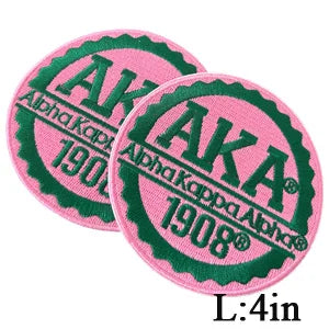 Embroidered Iron on Patches for Alpha Kappa Alpha Sorority