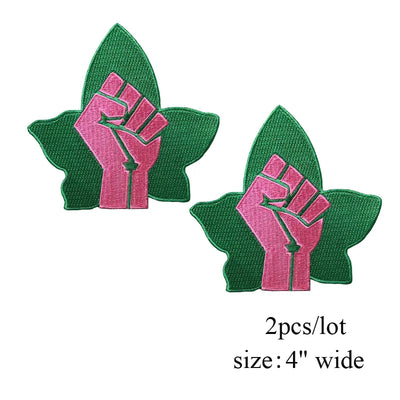 Embroidered Iron on Patches for Alpha Kappa Alpha Sorority