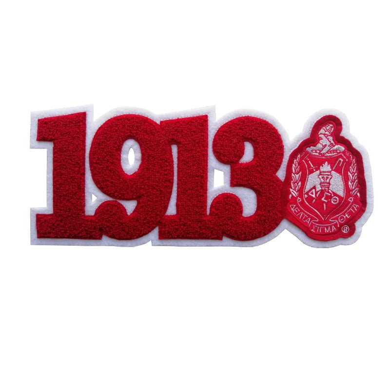 11 INCH Chenille Iron On Patch: Delta Sigma Theta