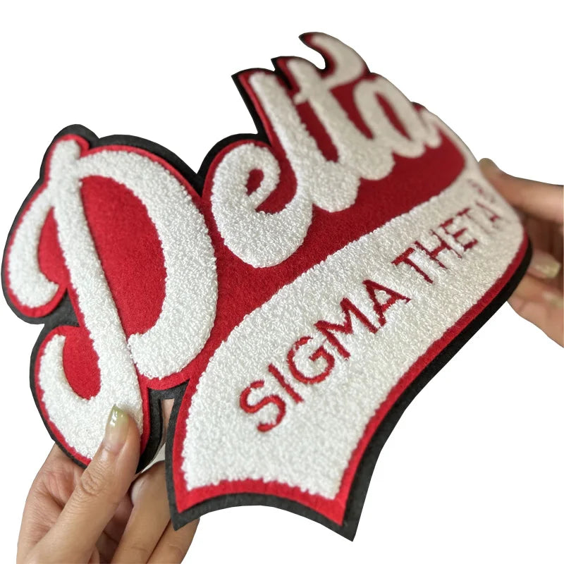 Washable Chenille Delta Sigma Theta Iron-On Patches