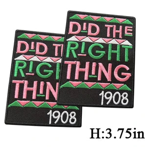 Embroidered Iron on Patches for Alpha Kappa Alpha Sorority