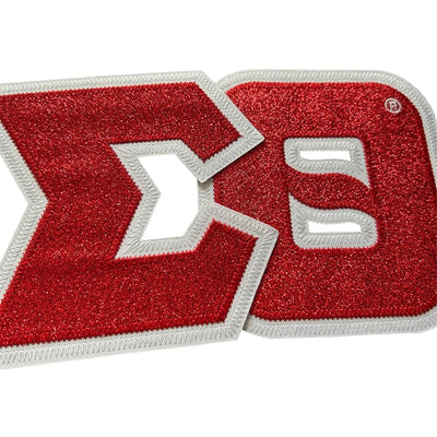 Embroidered Stitch Glittered Delta Sigma Theta Iron-On Patch