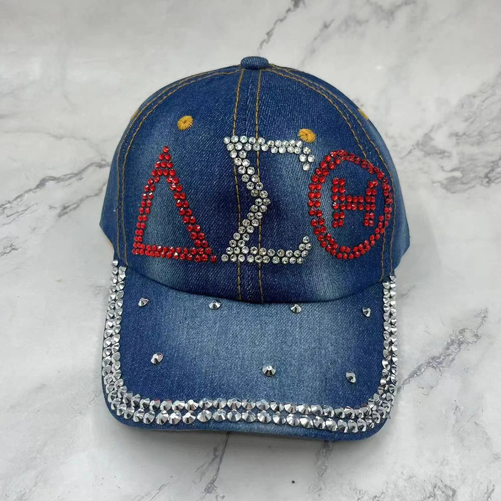 Delta Sigma Theta Rhinestone Baseball Caps