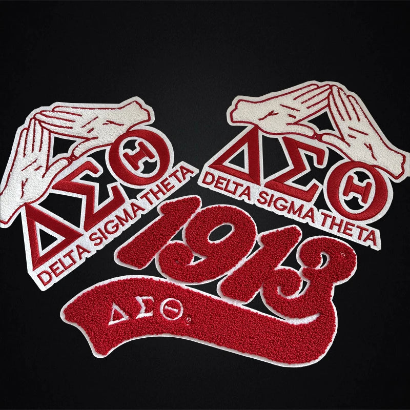 Delta Sigma Theta Sorority Chenille Iron-On Patches