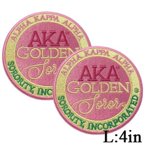 Embroidered Iron on Patches for Alpha Kappa Alpha Sorority