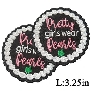 Embroidered Iron on Patches for Alpha Kappa Alpha Sorority