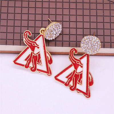 Delta Sigma Theta Elephant Sorority Stud Earrings