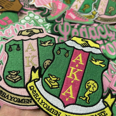 Embroidered Iron on Patches for Alpha Kappa Alpha Sorority