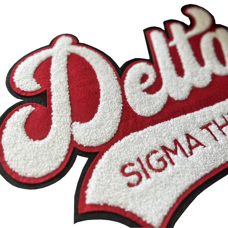 Washable Chenille Delta Sigma Theta Iron-On Patches