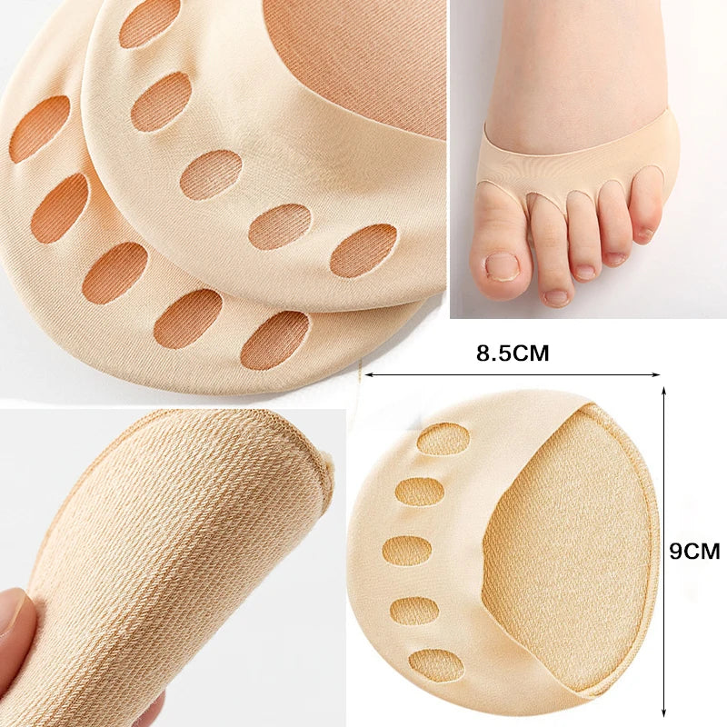 2Pc/4Pc Women Forefoot Pads High Heels Half Insoles Five Toes Insole Foot Care Calluses Corns Relief Feet Pain Massaging Toe Pad